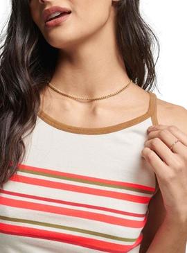 Top Superdry Vintage Stripe Branco para Mulher