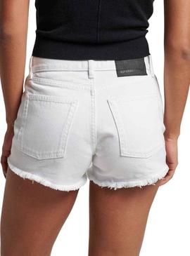 Shorts Superdry Studios High Branco para Mulher