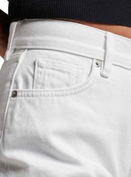 Shorts Superdry Studios High Branco para Mulher