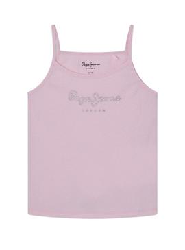 Top Pepe Jeans Anastasia Rosa para Menina