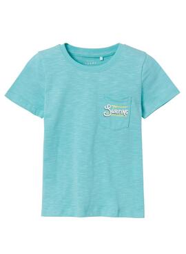 T-Shirt Name It Velbo Azul para Menino