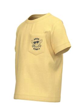 T-Shirt Name It Velbo Amarelo para Menino