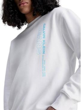 Sweat Calvin Klein Outline Branco para Homem