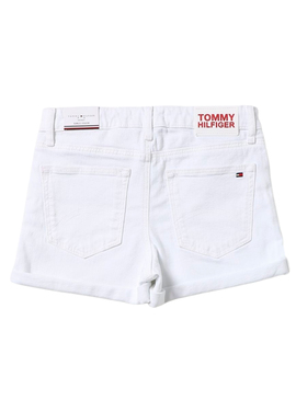 Short Tommy Hilfiger Nora Branco para Menina