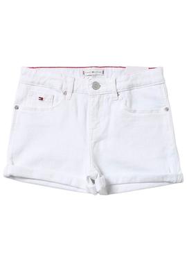 Short Tommy Hilfiger Nora Branco para Menina