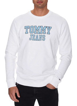 Sweat Tommy Jeans Crew Branco para Homem