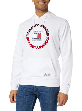 Sweat Tommy Jeans Relaxed para Homem Cinza