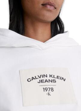 Sweat Calvin Klein Relaxed Branco para Mulher