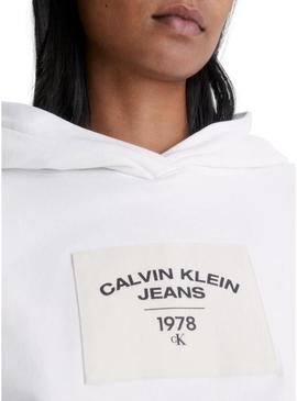 Sweat Calvin Klein Relaxed Branco para Mulher