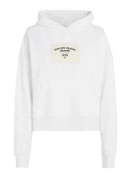 Sweat Calvin Klein Relaxed Branco para Mulher