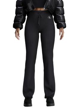 Calças Calvin Klein Badge Preto para Mulher