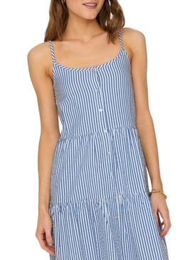 Vestido Only Emily Strap Azul para Mulher