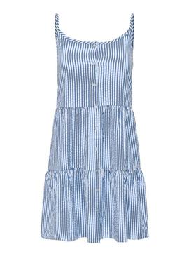 Vestido Only Emily Strap Azul para Mulher