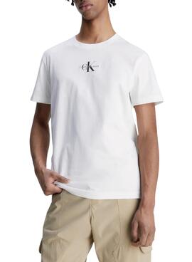 T-Shirt Calvin Klein Monologo Branco para Homem