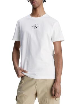 T-Shirt Calvin Klein Monologo Branco para Homem