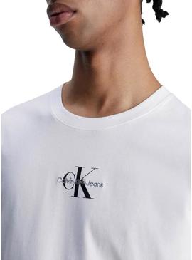 T-Shirt Calvin Klein Monologo Branco para Homem