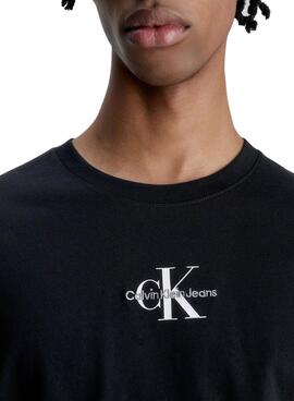 T-Shirt Calvin Klein Monologo Preto para Homem