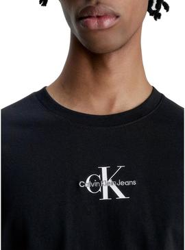 T-Shirt Calvin Klein Monologo Preto para Homem