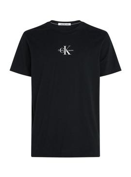 T-Shirt Calvin Klein Monologo Preto para Homem