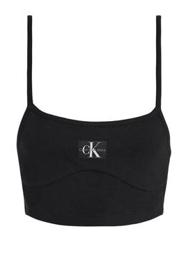 Top Calvin Klein Badge Preto para Mulher