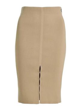 Saia Calvin Klein Hook Bege para Mulher