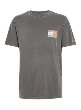 T-Shirt Tommy Jeans Signature Cinza para Homem