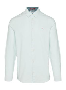 Camisa Tommy Jeans Oxford Verde para Homem