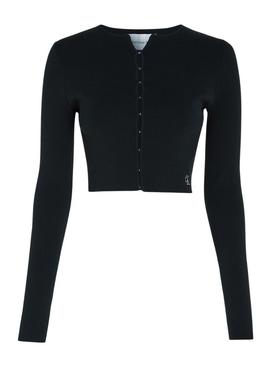 Cárdigan Calvin Klein Hook Preto para Mulher