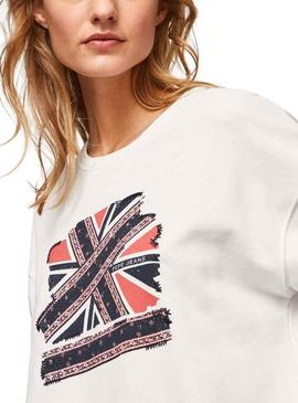 Sweat Pepe Jeans Nora Branco para Mulher