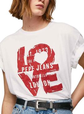 T-Shirt Pepe Jeans Nicoletta Branco para Mulher