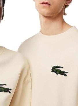 Sweat Lacoste Classic Fit Branco Hueso Homem