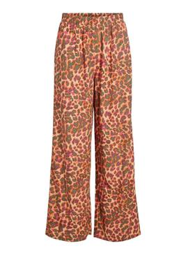 Pantalon Vila Viluni Animal Print Laranja