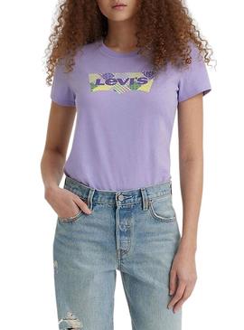 T-Shirt Levis Quilt Morado para Mulher