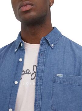 Camisa Pepe Jeans Cranmore Azul para Homem
