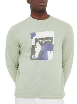 Sweat Pepe Jeans Oldwive Verde para Homem