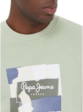 Sweat Pepe Jeans Oldwive Verde para Homem