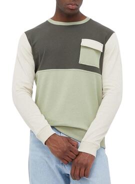 Sweat Pepe Jeans Marcus Crew Verde para Homem