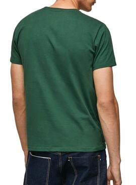 T-Shirt Pepe Jeans Eggo Verde Escuro para Homem