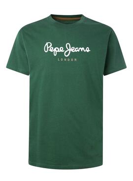 T-Shirt Pepe Jeans Eggo Verde Escuro para Homem