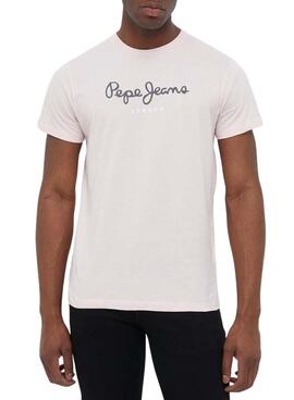 T-Shirt Pepe Jeans Eggo Rosa para Homem