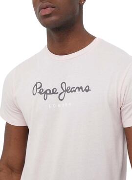 T-Shirt Pepe Jeans Eggo Rosa para Homem
