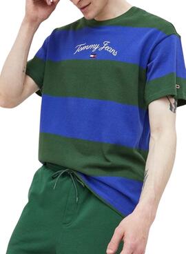 T-Shirt Tommy Jeans Serif Azul Marinho para Homem