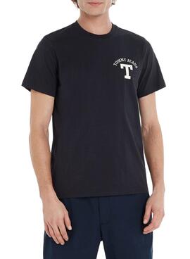 T-Shirt Tommy Jeans Carta Azul Marinho para Homem