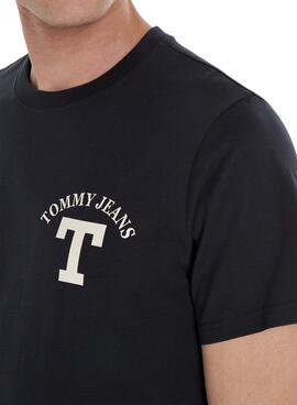 T-Shirt Tommy Jeans Carta Azul Marinho para Homem