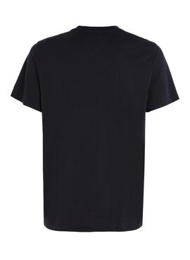 T-Shirt Tommy Jeans Carta Azul Marinho para Homem