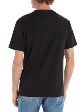 T-Shirt Tommy Jeans Linear Preto para Homem