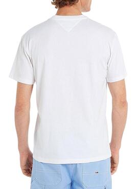T-Shirt Tommy Jeans Linear Branco para Homem