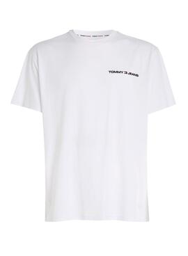 T-Shirt Tommy Jeans Linear Branco para Homem