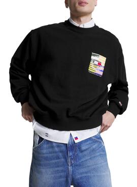 Sweat Tommy Jeans Luxo Preto para Homem