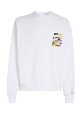 Sweat Tommy Jeans Luxo Branco para Homem